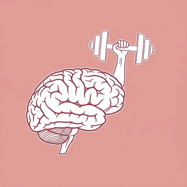 تصویری هنری از مغز انسان که در حال ورزش کردن است.