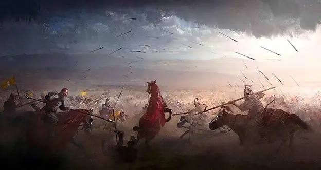 طرحی از سال ۱۸۶۸ از نبرد هیستینگز.